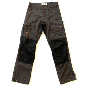 Fjallraven Mens Vidda Pro Trousers US 29 EU 44 Trekking Pants G-1000 Grey Black